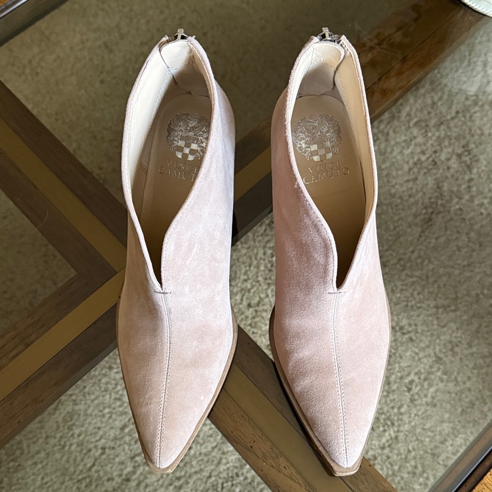 Vince Camuto GINSEL Bootie Light Tan/Taupe Suede Leather Size 8M/38.5 - Picture 16 of 17
